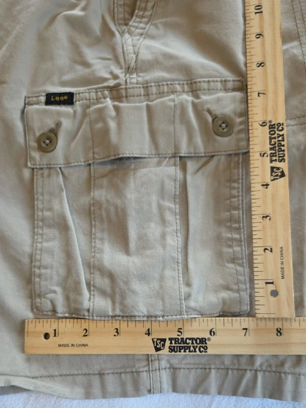 Lee Men's Khaki Cargo Shorts 32x10